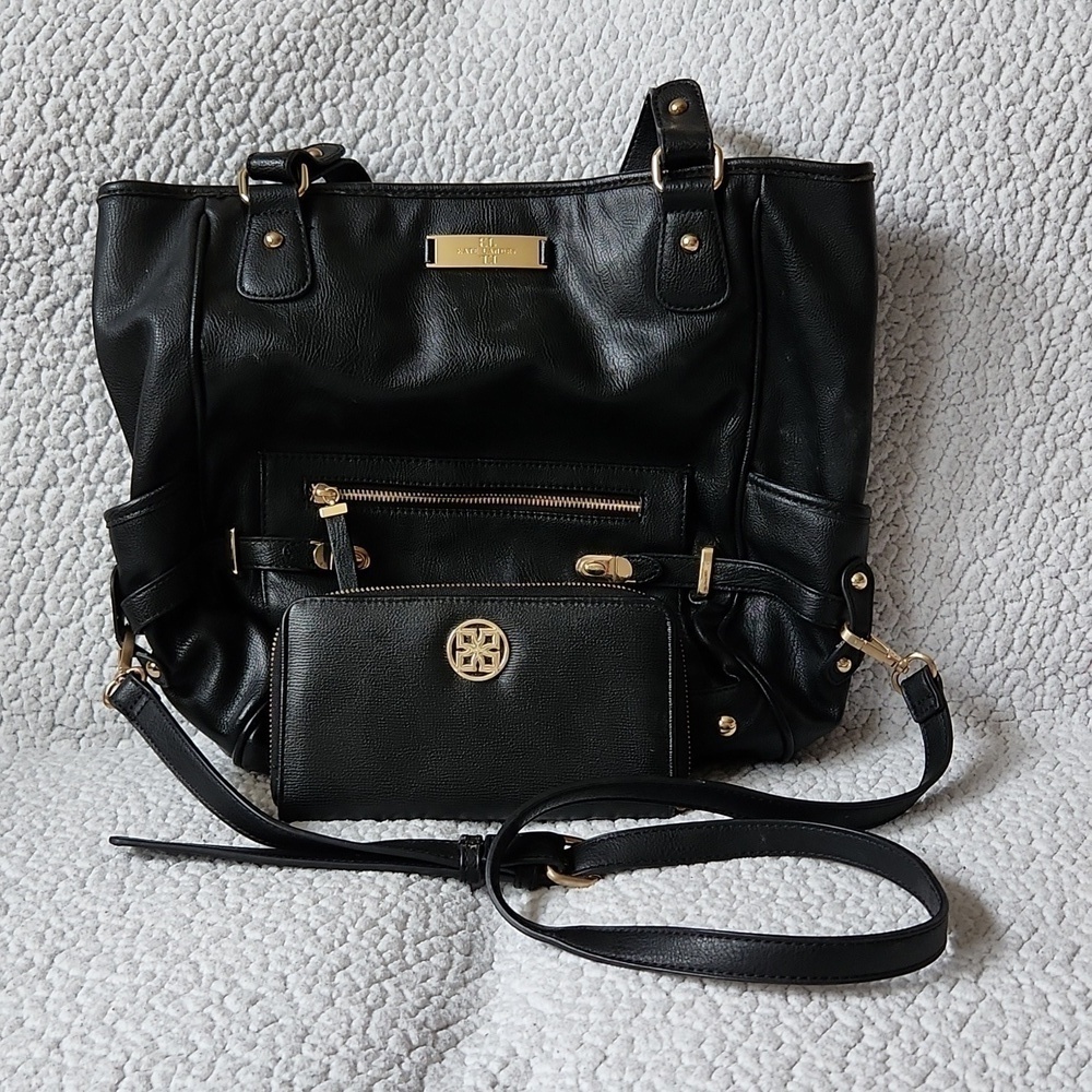 Kate Landry faux leather large shoulder bag/purse and wallet